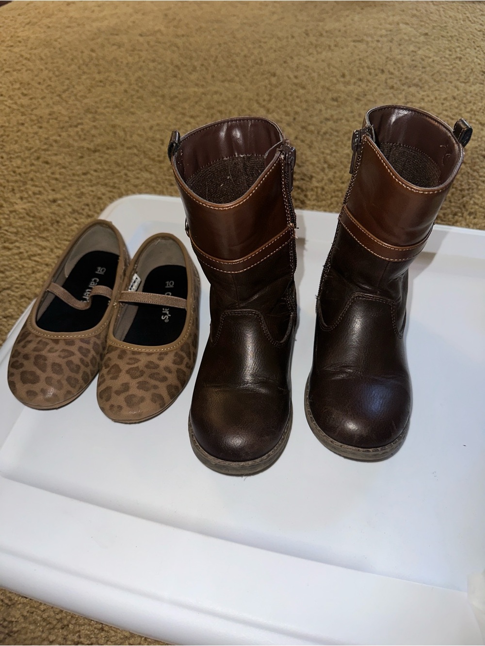Lot of two size 10C girls dress shoes
